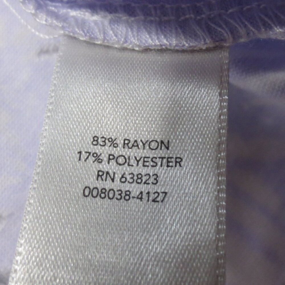 NWT CHRISTOPER & BANKS womens BLOUSE shirt WHITE lavender PURPLE sheer SIZE XL - Picture 5 of 10